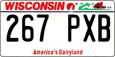 WI license plate 267PXB