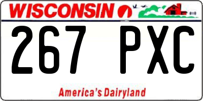 WI license plate 267PXC