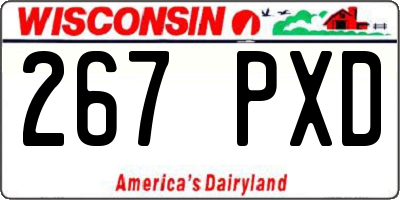 WI license plate 267PXD