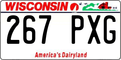 WI license plate 267PXG
