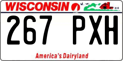 WI license plate 267PXH