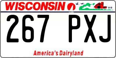 WI license plate 267PXJ