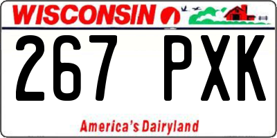 WI license plate 267PXK