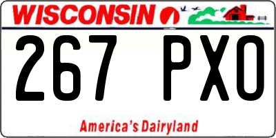 WI license plate 267PXO