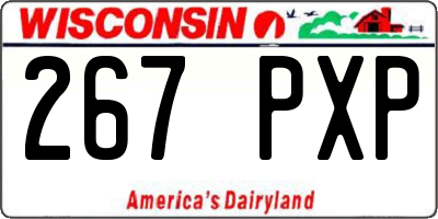 WI license plate 267PXP