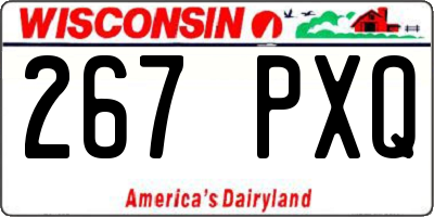 WI license plate 267PXQ