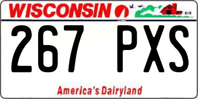 WI license plate 267PXS
