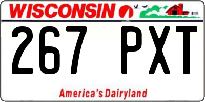 WI license plate 267PXT