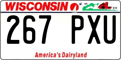WI license plate 267PXU