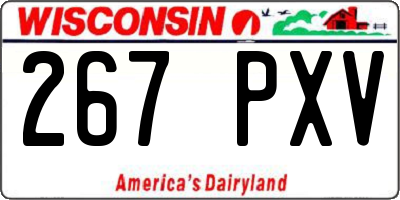 WI license plate 267PXV