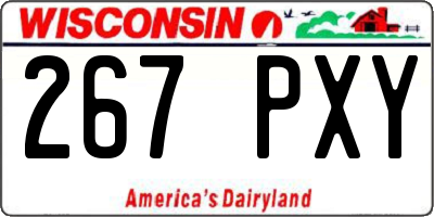WI license plate 267PXY