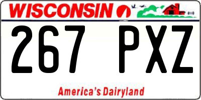 WI license plate 267PXZ