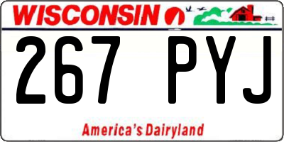 WI license plate 267PYJ