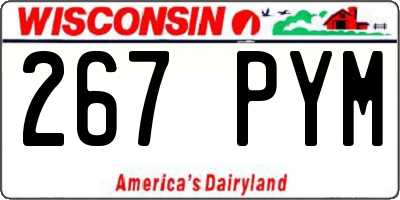 WI license plate 267PYM