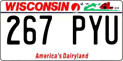 WI license plate 267PYU
