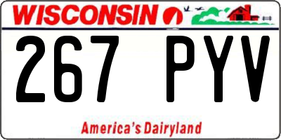 WI license plate 267PYV