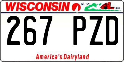 WI license plate 267PZD
