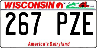 WI license plate 267PZE