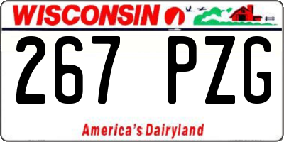 WI license plate 267PZG