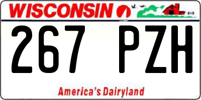 WI license plate 267PZH