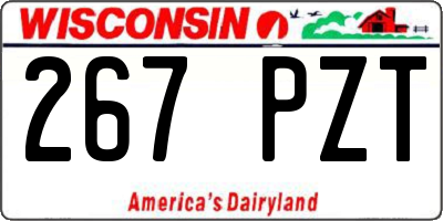 WI license plate 267PZT