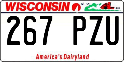 WI license plate 267PZU