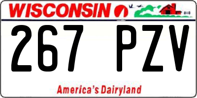 WI license plate 267PZV
