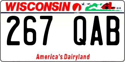 WI license plate 267QAB