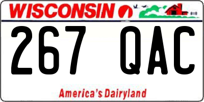 WI license plate 267QAC