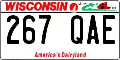 WI license plate 267QAE
