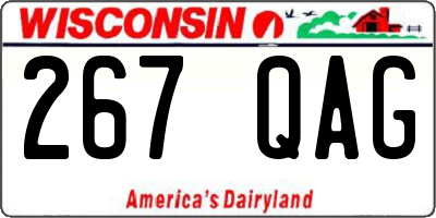 WI license plate 267QAG