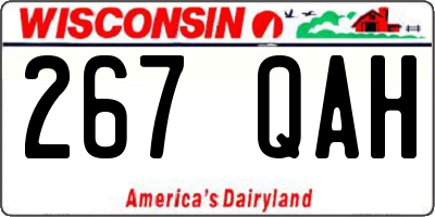 WI license plate 267QAH