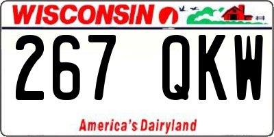 WI license plate 267QKW