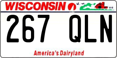 WI license plate 267QLN