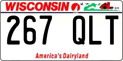 WI license plate 267QLT