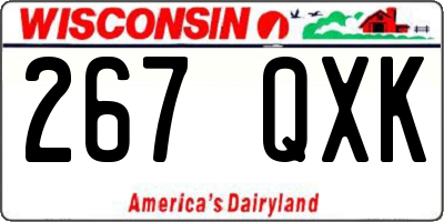 WI license plate 267QXK