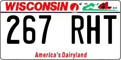 WI license plate 267RHT
