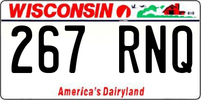 WI license plate 267RNQ