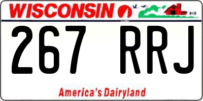 WI license plate 267RRJ
