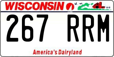 WI license plate 267RRM