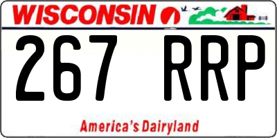 WI license plate 267RRP