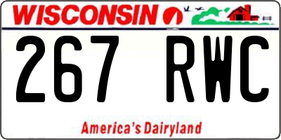 WI license plate 267RWC