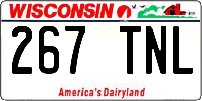 WI license plate 267TNL