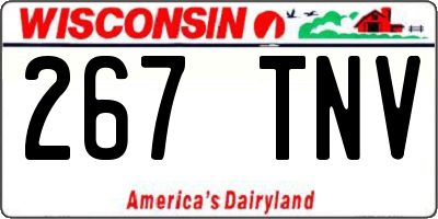 WI license plate 267TNV