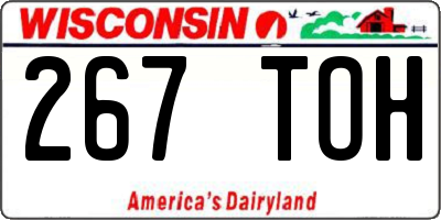 WI license plate 267TOH