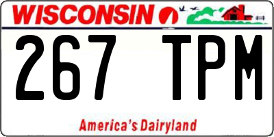 WI license plate 267TPM