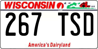 WI license plate 267TSD