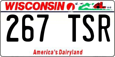 WI license plate 267TSR