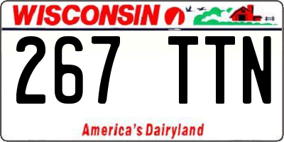 WI license plate 267TTN