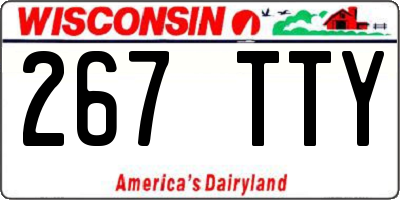 WI license plate 267TTY